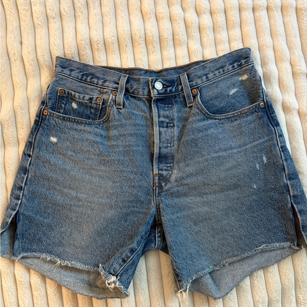 Levi's Blue Jean Shorts High-Waisted Cut-Off